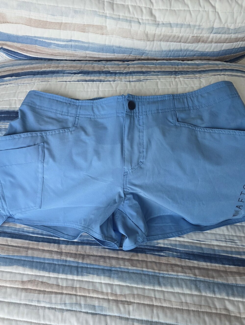 AFTCO Light Blue Women's Athletic Shorts - Performance Fit